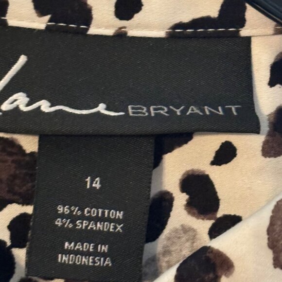 Lane Bryant Women's Size 14 Animal Print Button-Down Shirt.NWT - Picture 3 of 12